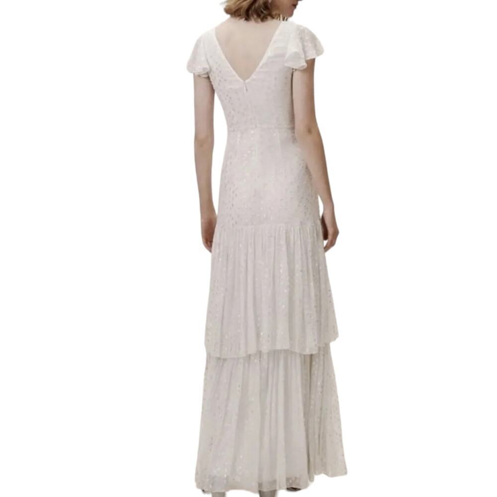 BHLDN Tiered Maxi Dress Minimalist Wedding Gown - Picture 3 of 14